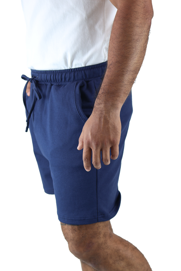Shorts Cordón Ajustable Para Gym Azul Marino Con Bolsas Para Hombre