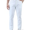 Pantalón Blanco Slim Fit De Gabardina De Algodón Para Caballero