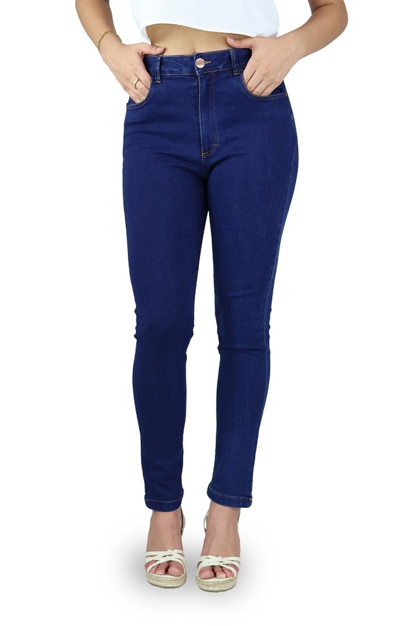 Pantalón De Mezclilla Slim Fit Textura Suave Y Elástica Stretch Para Mujer