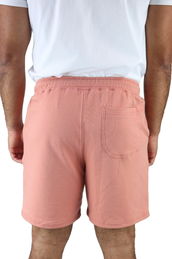 Short Deportivo Cordón Ajustable Color Palo De Rosa Con Bolsas Hombre