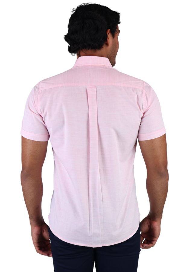 Camisa Con Bolsa Y Aditamento Para Bolígrafo Manga Corta Rosa Para Hombre