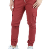 Pantalón Tipo Jogger Color Shedrón Con Bolsas Para Hombre