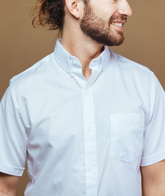 Camisa básica manga corta 100% Algodón Premium