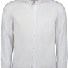 Camisa Manga larga Color Blanco Detalle Cintilla En Cuello Para Hombre