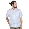 Camisa Manga Corta Color Blanco Corte Regular Algodón Para Hombre